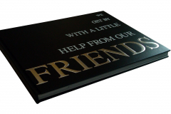 Hardcover Book "We get by with a little help from our friends"