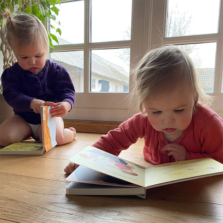 children are reading board books